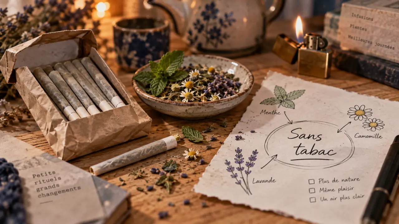 Cigarette sans tabac : mélange de plantes, CBD et vape